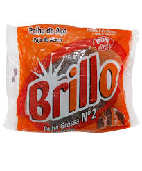 Palha de aço Brillo/grossa nro.02 c/25g