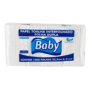 Papel Interfolha Baby Folha Dupla 100% Celulose/1000und