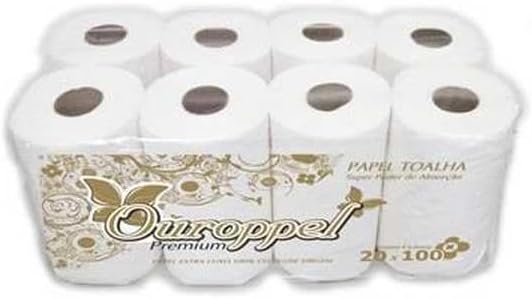 Papel Toalha Bobina Ouropel 100% Ce3lulose 20 X 100