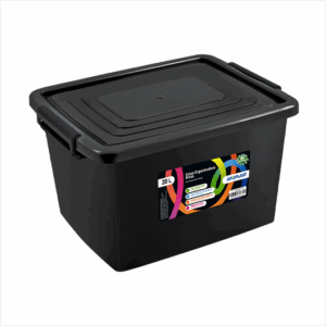 Caixa Organizadora Preta – 10 - 20 - 30 Litros